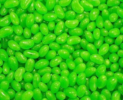 Green Jelly Beans - Apple 1kg Bulk Lollies Bag - The Lolly Shop