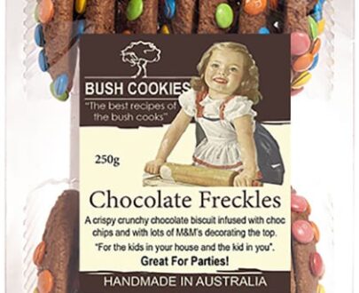 Chocolate Freckle Biscuits by Bush Cookies 250g