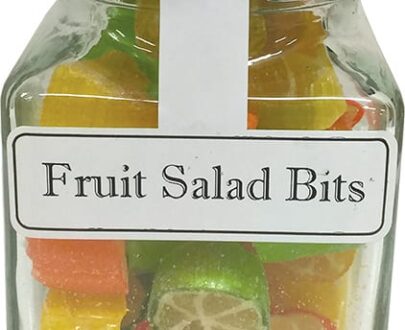 Fruit Salad Rock Candy Boiled Lollies 130g Jars - Packed In Boxes of 12