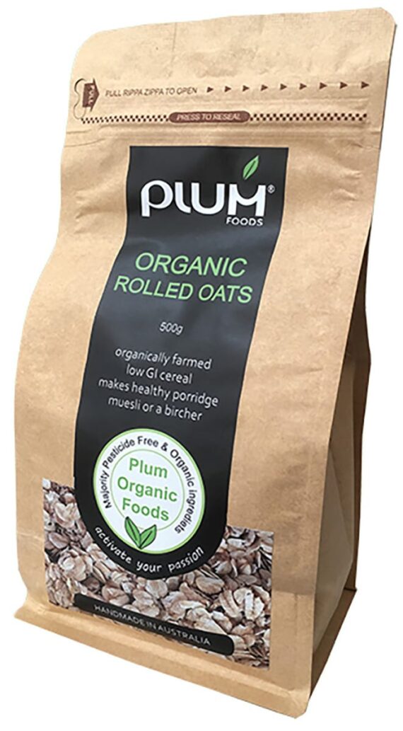 Organic Rolled Oats 1kg for Porridge - Plum Organic Foods