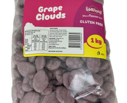 Purple Clouds - Grape 1kg Bulk Lollies Bag for Lolly Buffet - Lolliland