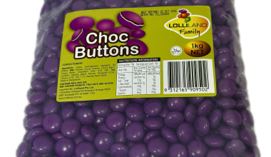 Choc Buttons Purple - Bulk 1kg Bag