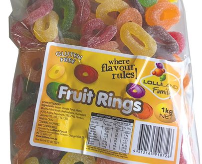 Fruit Rings 1kg  - Gluten Free 1kg Bulk Lollies