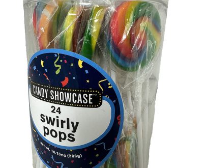 Swirly Pops - Rainbow - Tub of 24x12g - Carton of 12 Tubs ( Best Before - April 2026 )