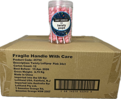 Twist Pop Pink 24Pk 288G - Tub of 24x12g - Carton of 12