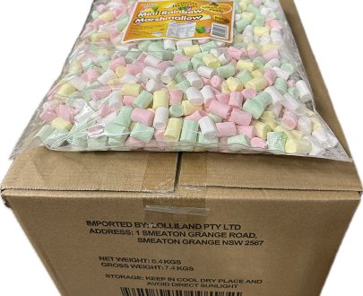 Rainbow Mini Marshmallows 800g - 8 pack Bulk Carton