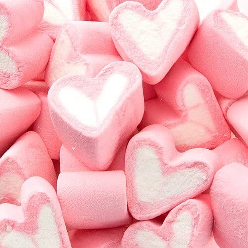 Pink & White Marshmallow Hearts 800g - Lolliland ( Best Before - February 5