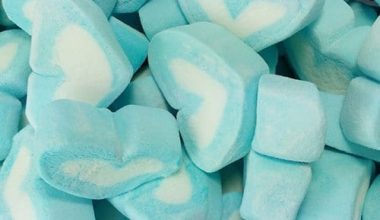 Blue & White Marshmallow Hearts 800g  ( Best Before - February 5