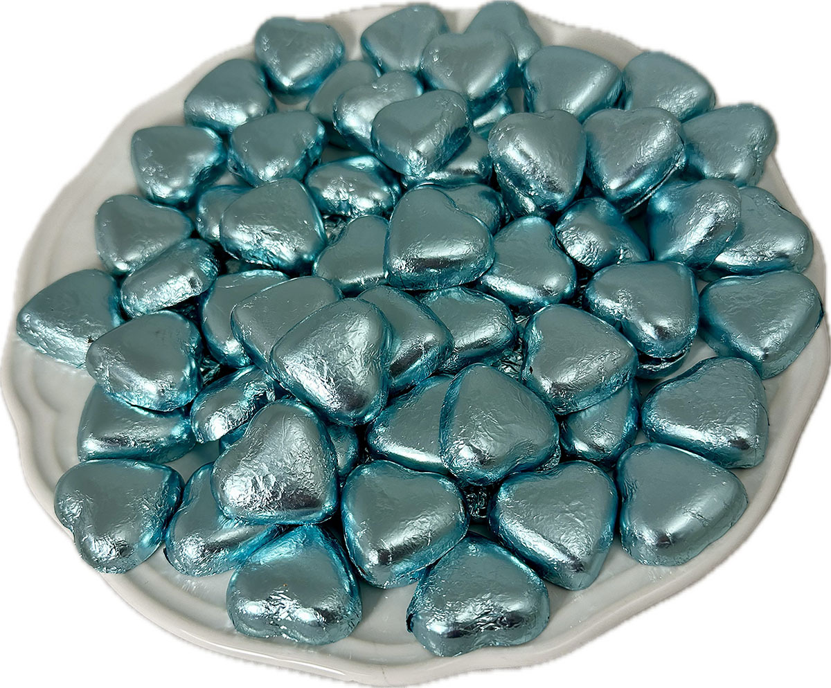 Blue Chocolate Hearts 500g