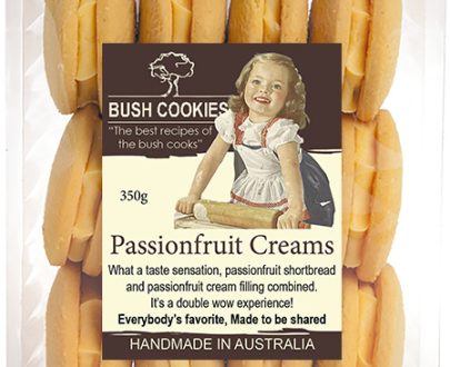 Passionfruit Cream Biscuits 350g - Carton of 12