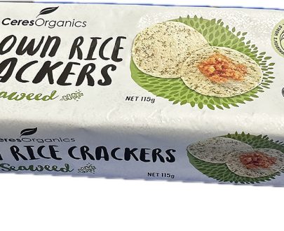 Organic Brown Rice Crackers Seaweed 115g