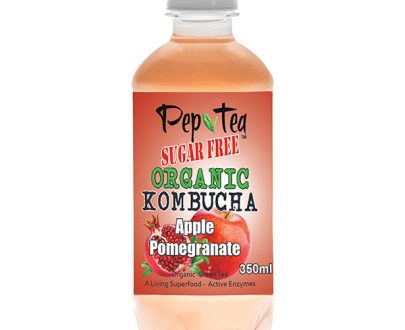 Organic Kombucha - Apple Pomegranate Sugar Free 350ml  Box of 12