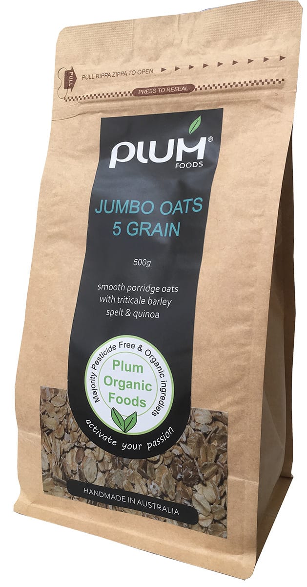Jumbo Oats 5 Grain Organic Porridge 500g - Plum Foods ( BB- Feb 2026 )