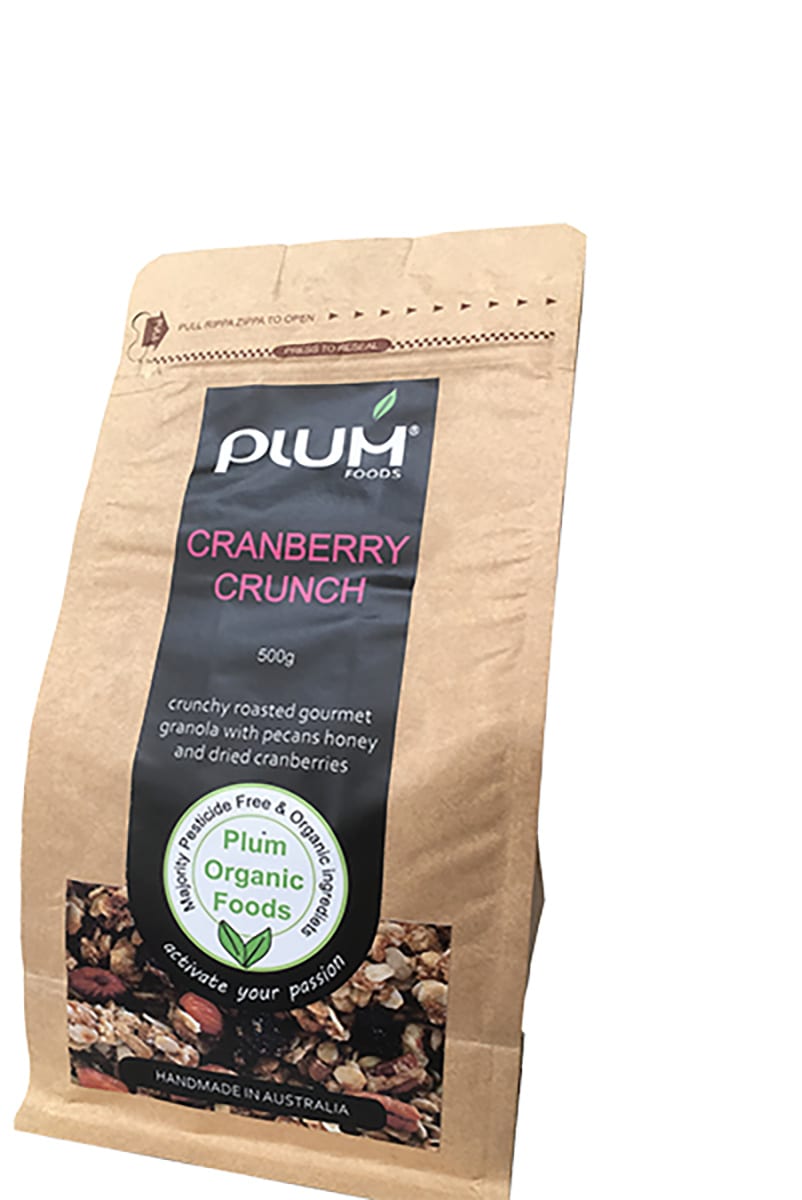 Cranberry Crunch Granola 500g - Plum Organic Foods ( BB - Feb 2026 )
