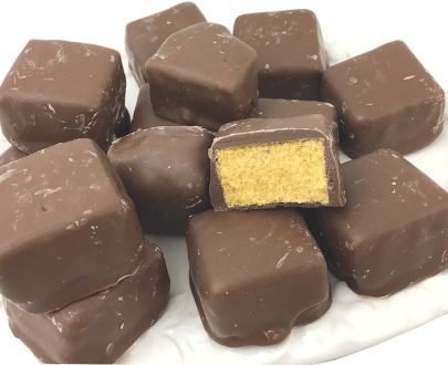 Chocolate Coated Honeycomb Squares 7.5kg - Menz Bulk Carton