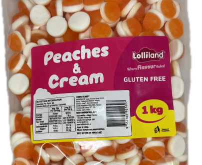 Peaches & Cream 1KG A Smooth and Fruity Candy Fusion