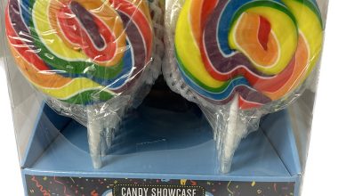 Swirly Mega Pops Large 85g Rainbow - Box of 24 - Lolliland