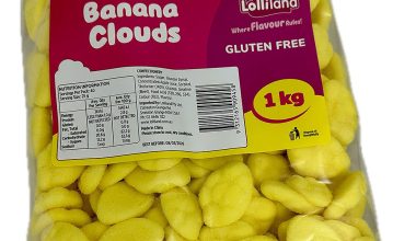 Yellow Clouds - Banana 1kg Bulk Lollies  - Lolliland
