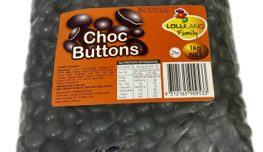 Choc Buttons Black - Bulk 1kg Bag
