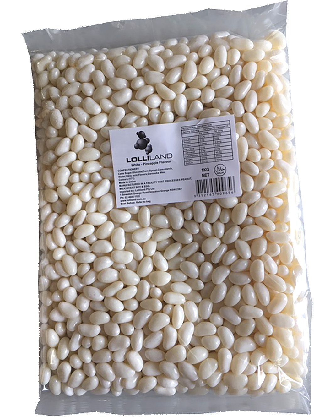 White Jelly Beans - 1kg Bulk Bag