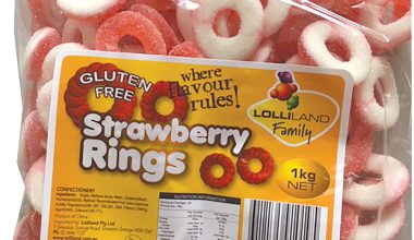 Strawberry Rings  - Gluten Free 1kg Bulk Lollies