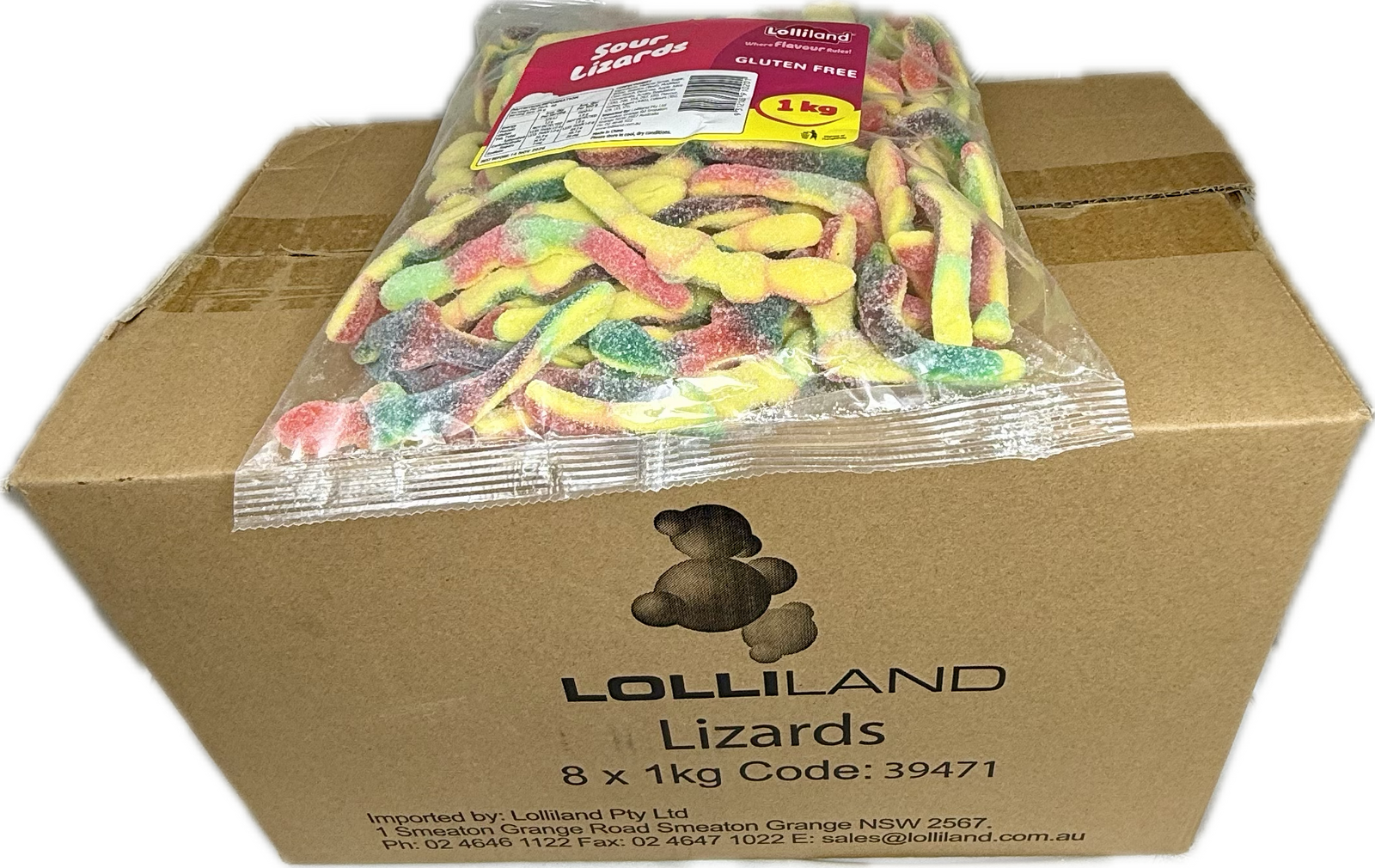 Sour Lizard 8kg Bulk Carton - Lolliland