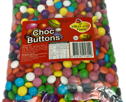 Choc Buttons Mixed - Bulk 1kg Bag