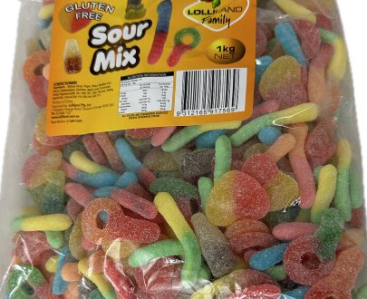 Sour Mix Lollies - Gluten Free 8x1kg bulk-Carton - lolliland