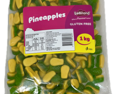 Pineapples 1kg Gummy Delight Bulk Lollies Bag - Lolliland