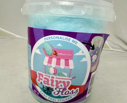 Fairy Floss Tub 60g  - Carton of 12 Lolliland Pink & Blue