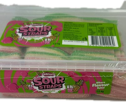 Lollinauts Raspberry Lemonade Pineapple Sour Straps 1.2kg - 160P