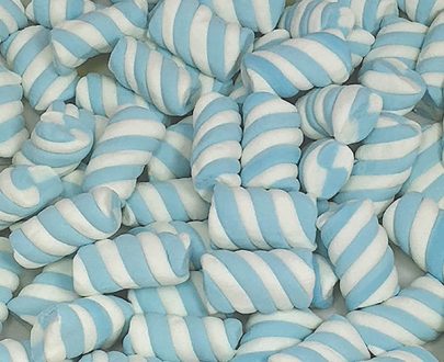 Blue Marshmallow Twists 800g Bulk Lollies Bag - Lolliland