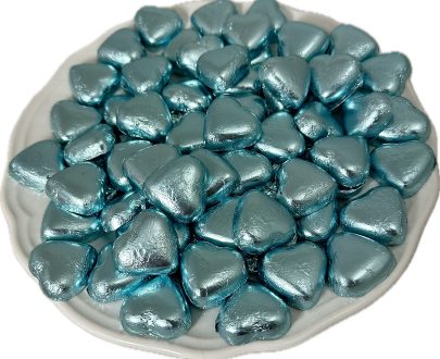 Blue Chocolate Hearts 500g