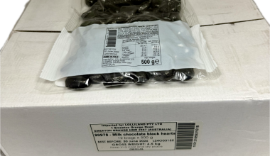 Black Chocolate Hearts 500g Carton of 12 ( Best before- June 30