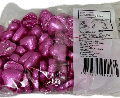 Hot Pink Chocolate Hearts 500g