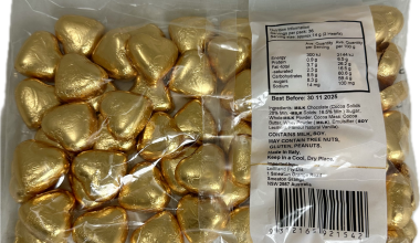 Gold Chocolate Hearts 500g