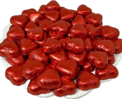 Chocolate Hearts - Red 500g