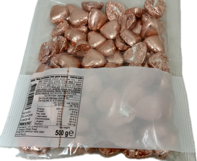 Rose Gold Chocolate Hearts 500g