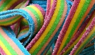 Lollinauts Rainbow Sour Straps Tub  1kg - 135 pieces