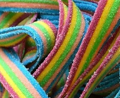 Lollinauts Rainbow Sour Straps Tub  1kg - 135 pieces