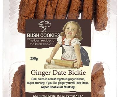Ginger and Date Biscuits by Bush Cookies 250g