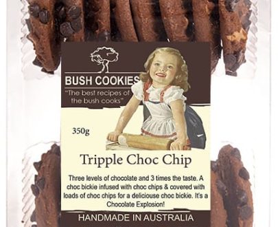 Triple Chocolate Chip Cookies from Bush Cookies 250g