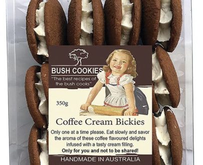 Coffee Cream Biscuits Cream filled by Bush Cookies 350g