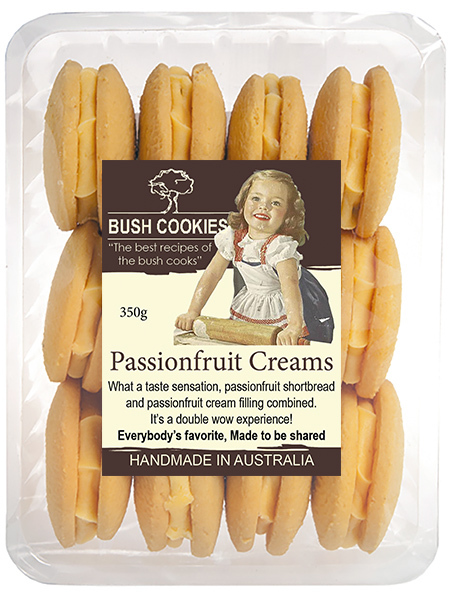 Passionfruit Cream Biscuits 350g - Carton of 12
