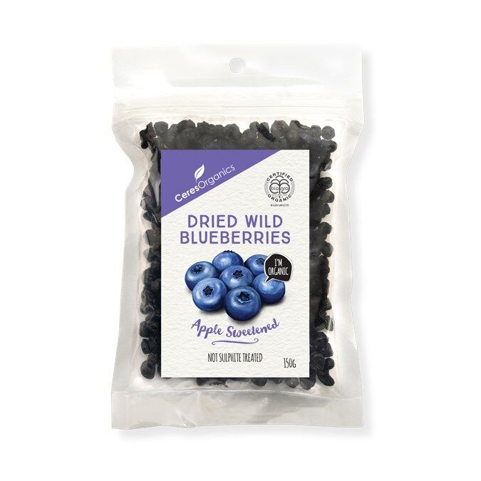 Organic Dried Wild Blueberries 150g