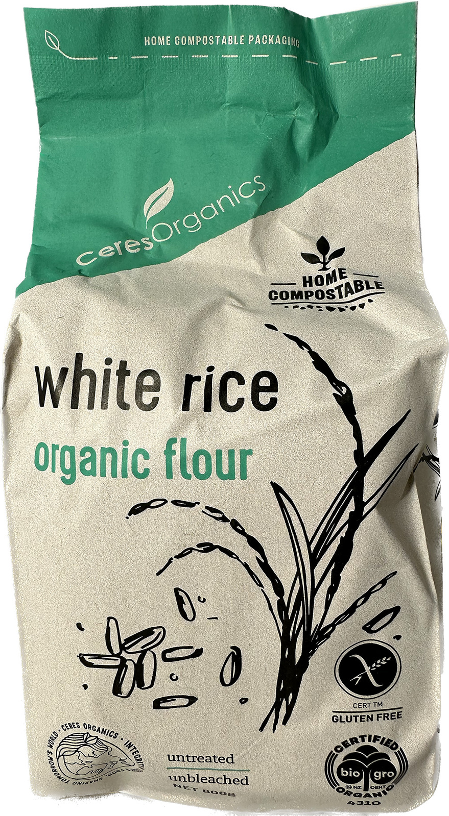 Organic White Rice Flour 800g