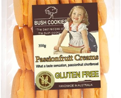 Passionfruit Cream Gluten Free Cookies 350g by Bush Cookies
