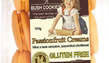Passionfruit Cream Gluten Free Cookies 350g  - Carton of 12