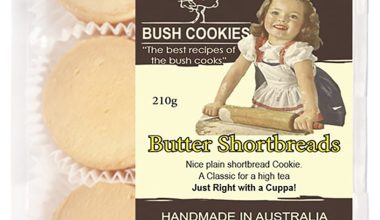 Butter Shortbread Cookies 210g by Bush Cookies