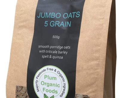 Jumbo Oats 5 Grain Organic Porridge 500g - Plum Foods ( BB- Feb 2026 )